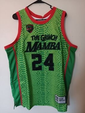 Kobe Bryant 'The Grinch Mamba' Green Basketball Jersey - 24
